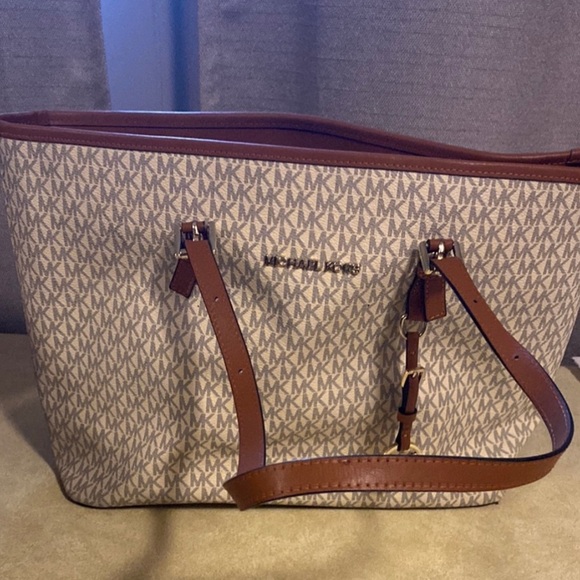 Brown and Cream Tote Bag - Picture 1 of 4